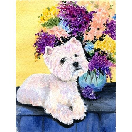 Carolines Treasures Carolines Treasures SS8291CHF Westie Canvas Flag - House Size; 28 x 40 in. SS8291CHF